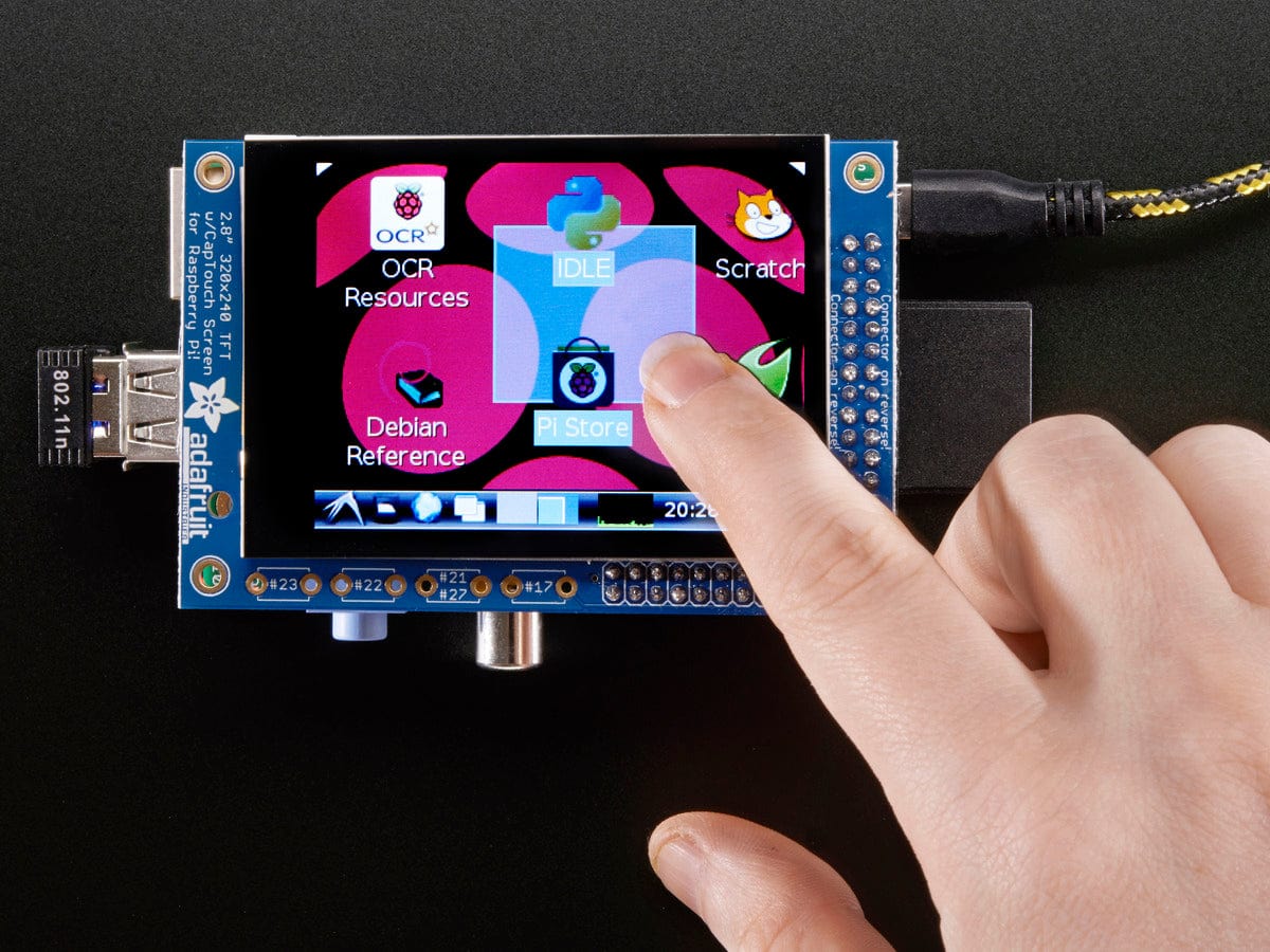 PiTFT 2.8" TFT 320x240 + Capacitive Touchscreen for Raspberry Pi - The Pi Hut