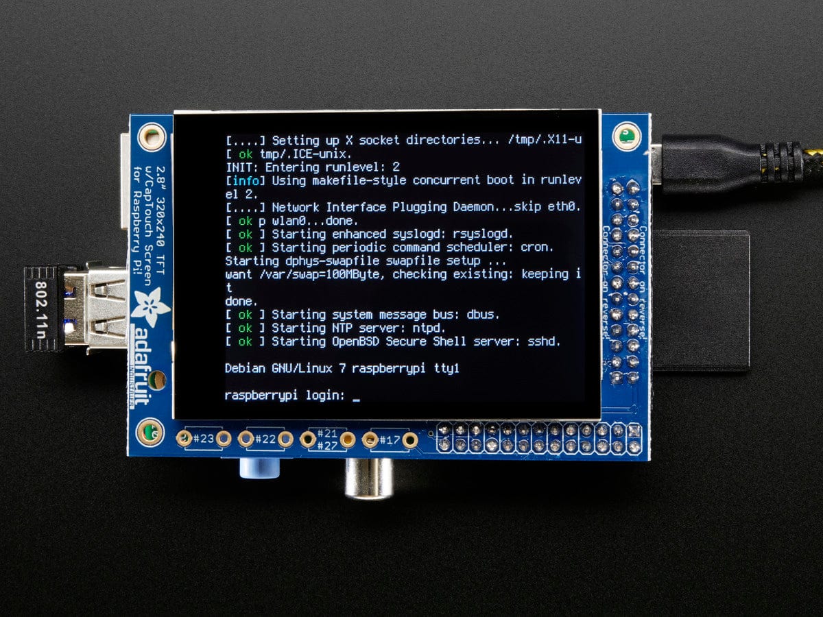 PiTFT 2.8" TFT 320x240 + Capacitive Touchscreen for Raspberry Pi - The Pi Hut