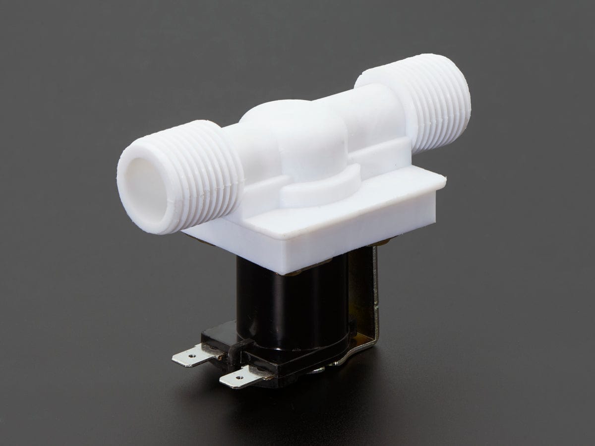 Plastic Water Solenoid Valve - 12V - 1/2" Nominal - The Pi Hut