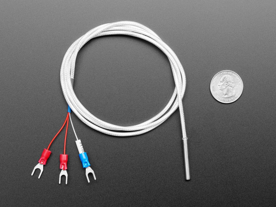 Platinum RTD Sensor - PT1000 - 3 Wire 1 meter long | The Pi Hut