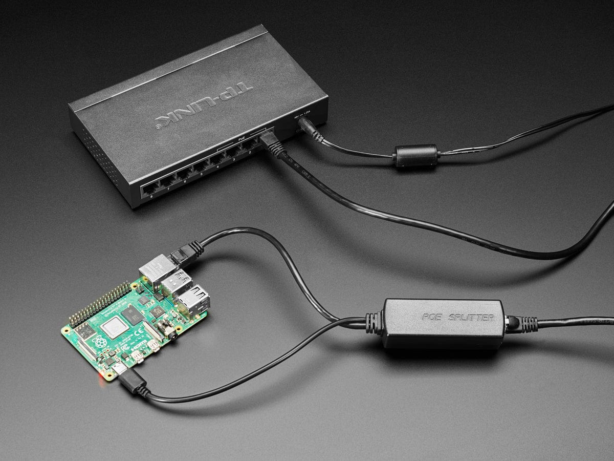 PoE Splitter with USB-C - 5V 2A - 100MB Ethernet [Discontinued] by The Pi Hut - The Pi Hut