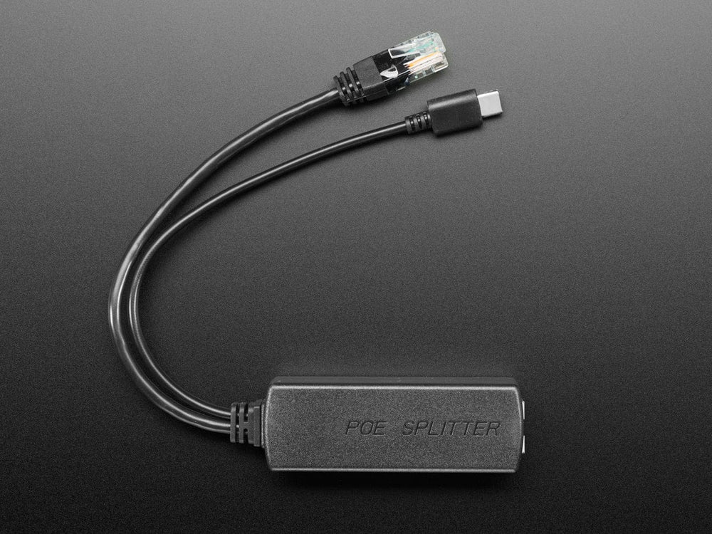 PoE Splitter with USB Type C - 5V 2A - 100 MB Ethernet - The Pi Hut