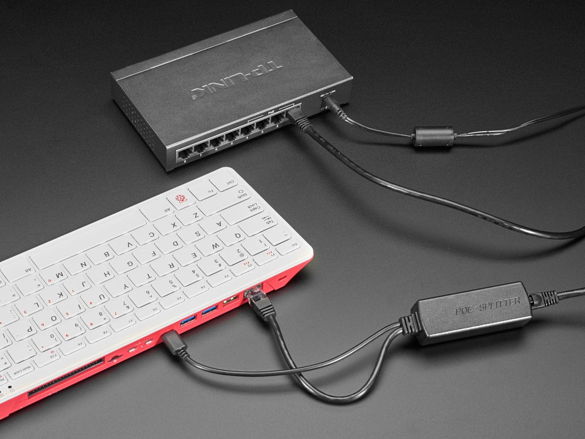 PoE Splitter with USB-C - 5V 2A - 100MB Ethernet [Discontinued] by The Pi Hut - The Pi Hut