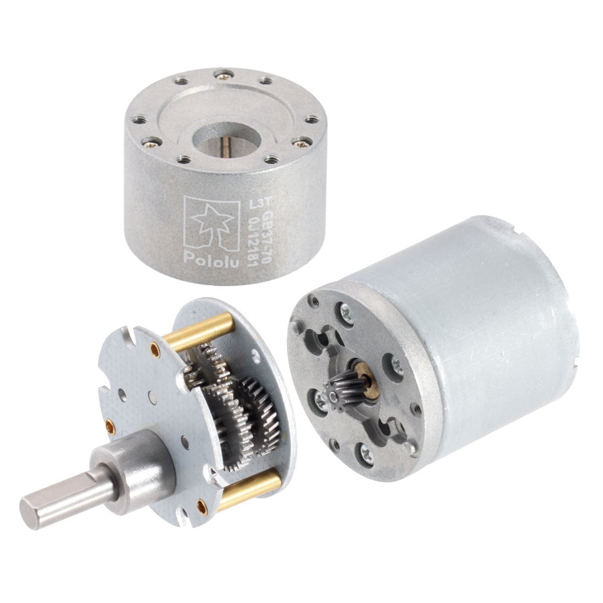 Pololu 12V 100:1 37D 12V Metal Gearmotor - The Pi Hut