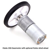 Pololu 12V High-Power 34:1 25D Metal Gearmotor - The Pi Hut