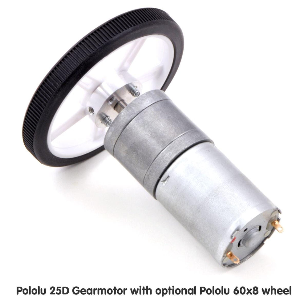 pololu gear motor Pololu 12V Medium-Power 99:1 25D Metal Gearmotor