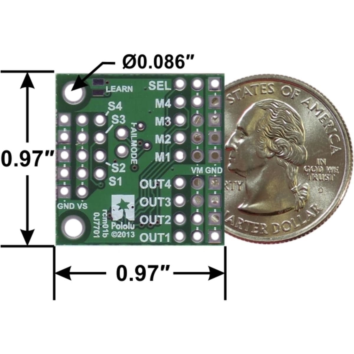 Pololu 4-Channel RC Servo Multiplexer (Assembled) - The Pi Hut