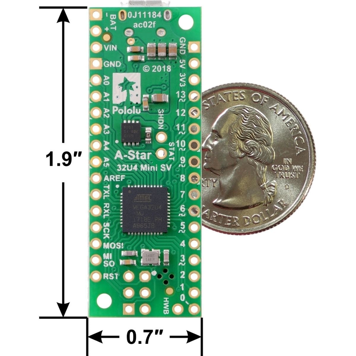 Pololu A-Star 32U4 Mini SV - The Pi Hut
