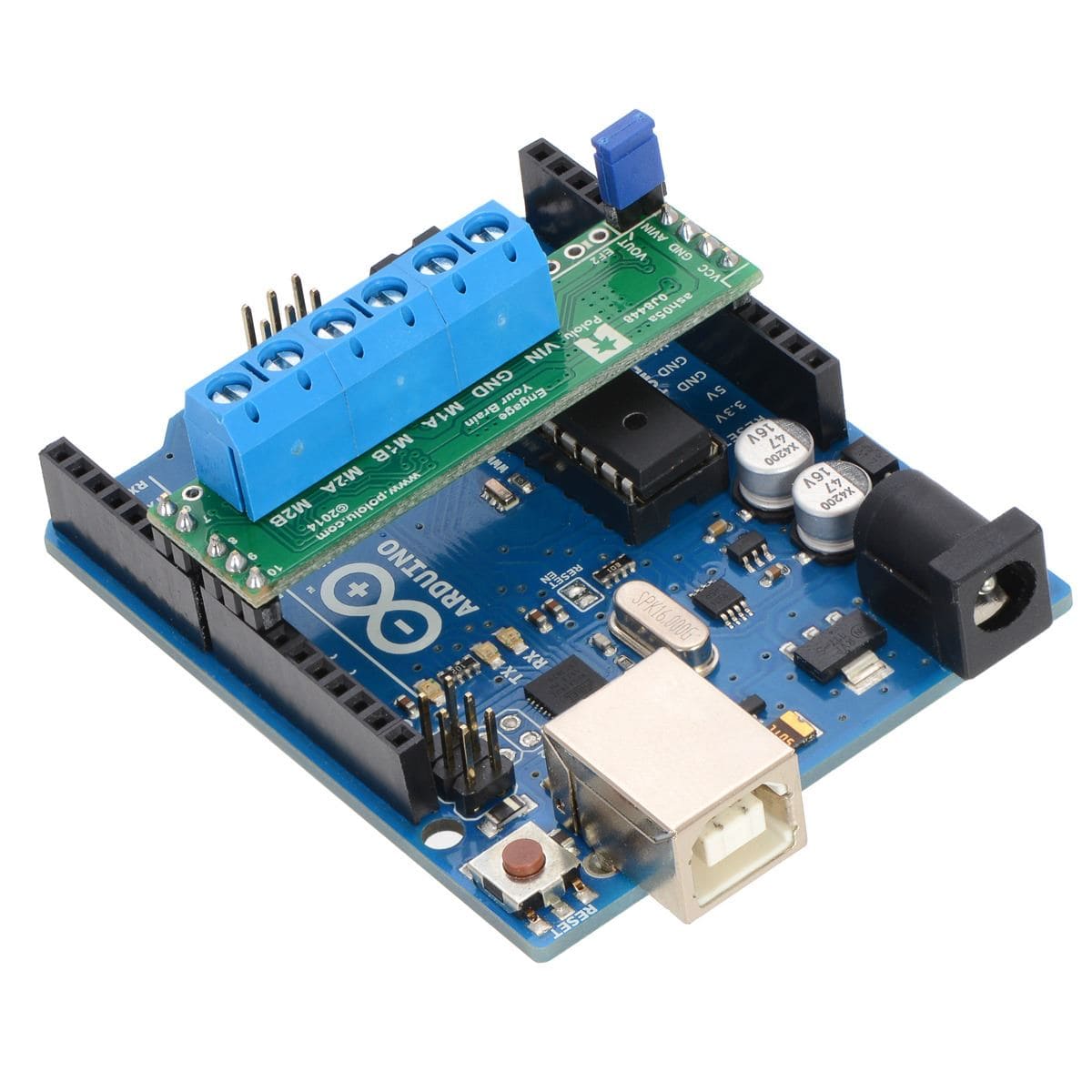 Pololu A4990 Dual Motor Driver Shield for Arduino - The Pi Hut