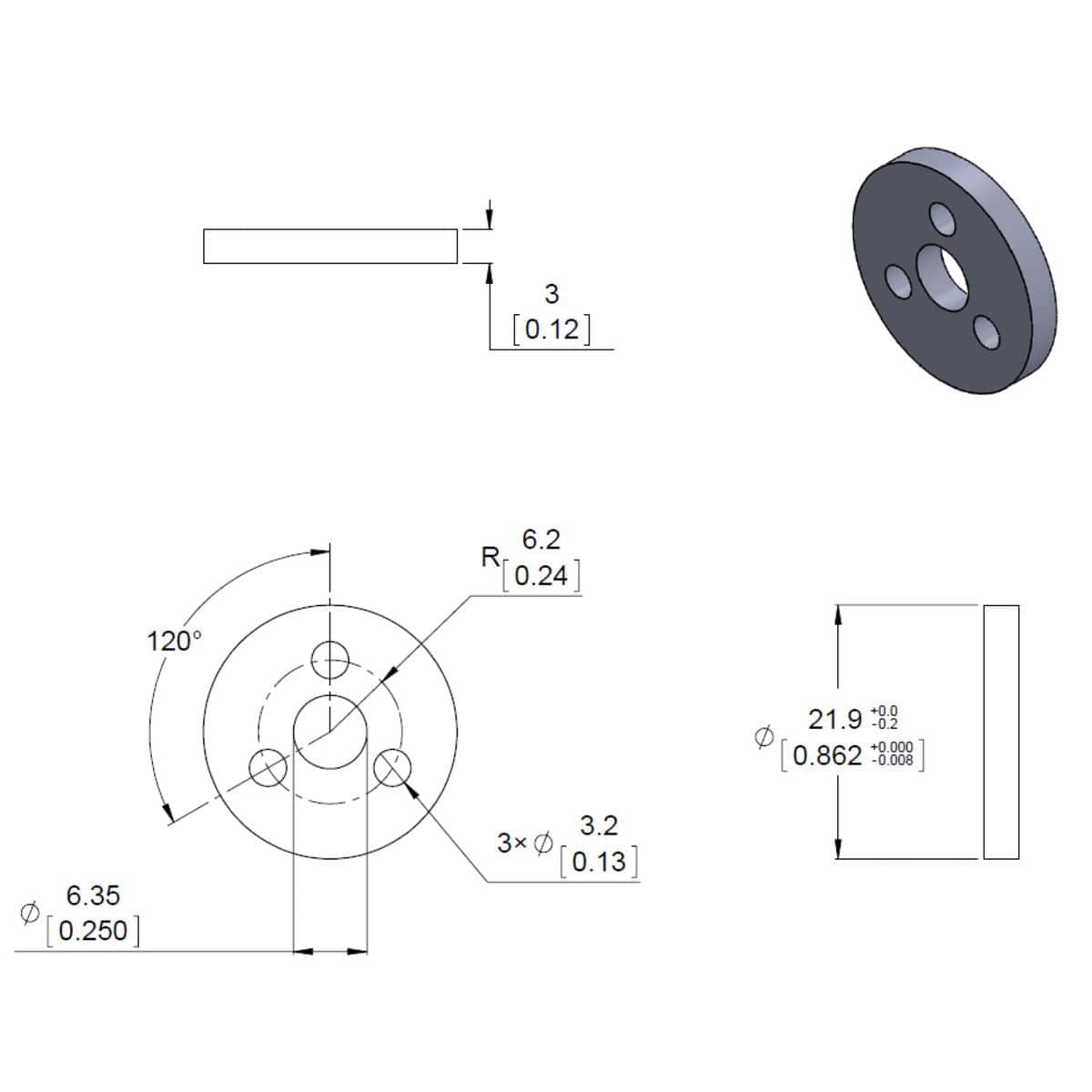 Pololu Aluminium Scooter Wheel Adapter for 4mm Shaft - The Pi Hut