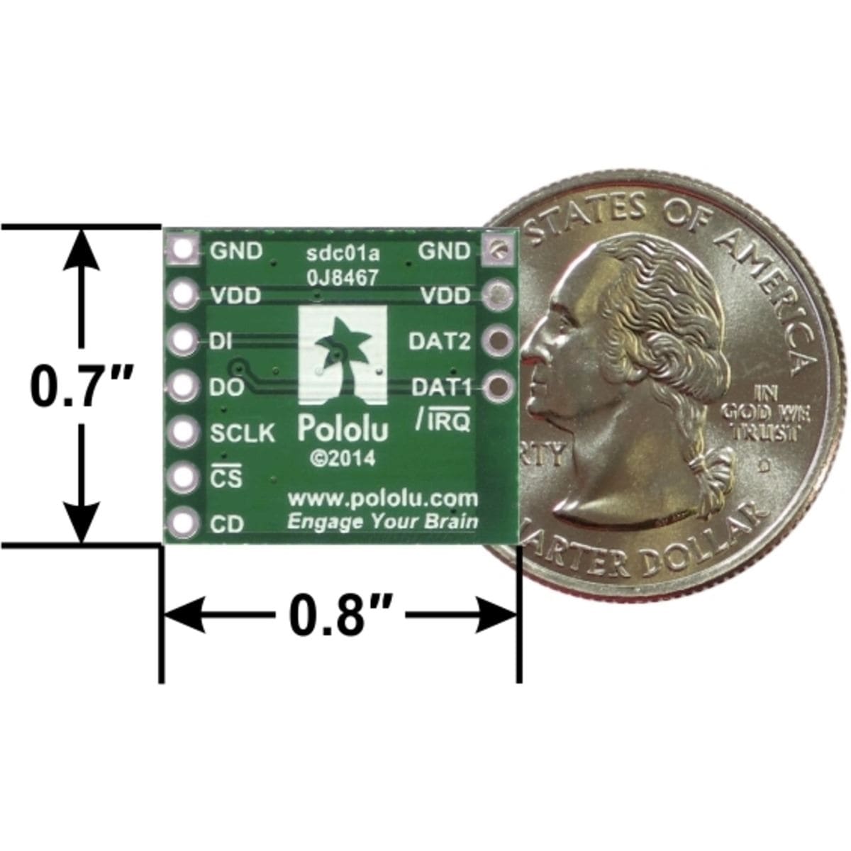 Pololu Breakout Board for MicroSD Cards - The Pi Hut