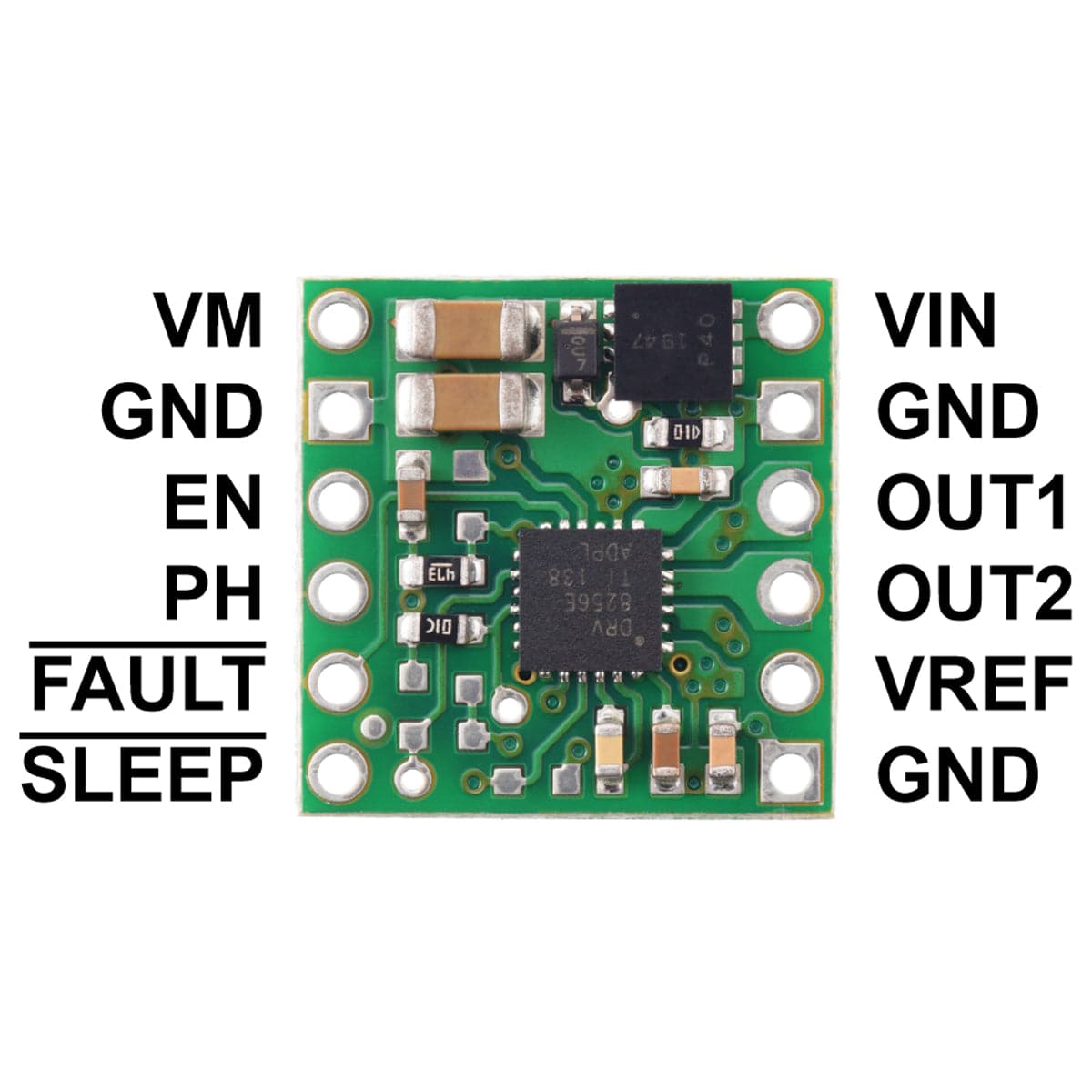 Pololu DRV8256E Single Brushed DC Motor Driver Carrier - The Pi Hut