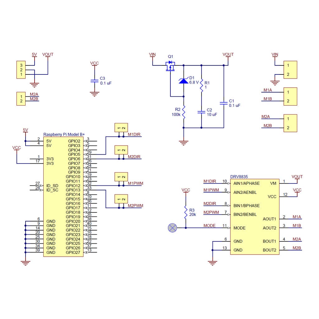 Pololu DRV8835 Dual Motor Driver Kit for Raspberry Pi - The Pi Hut