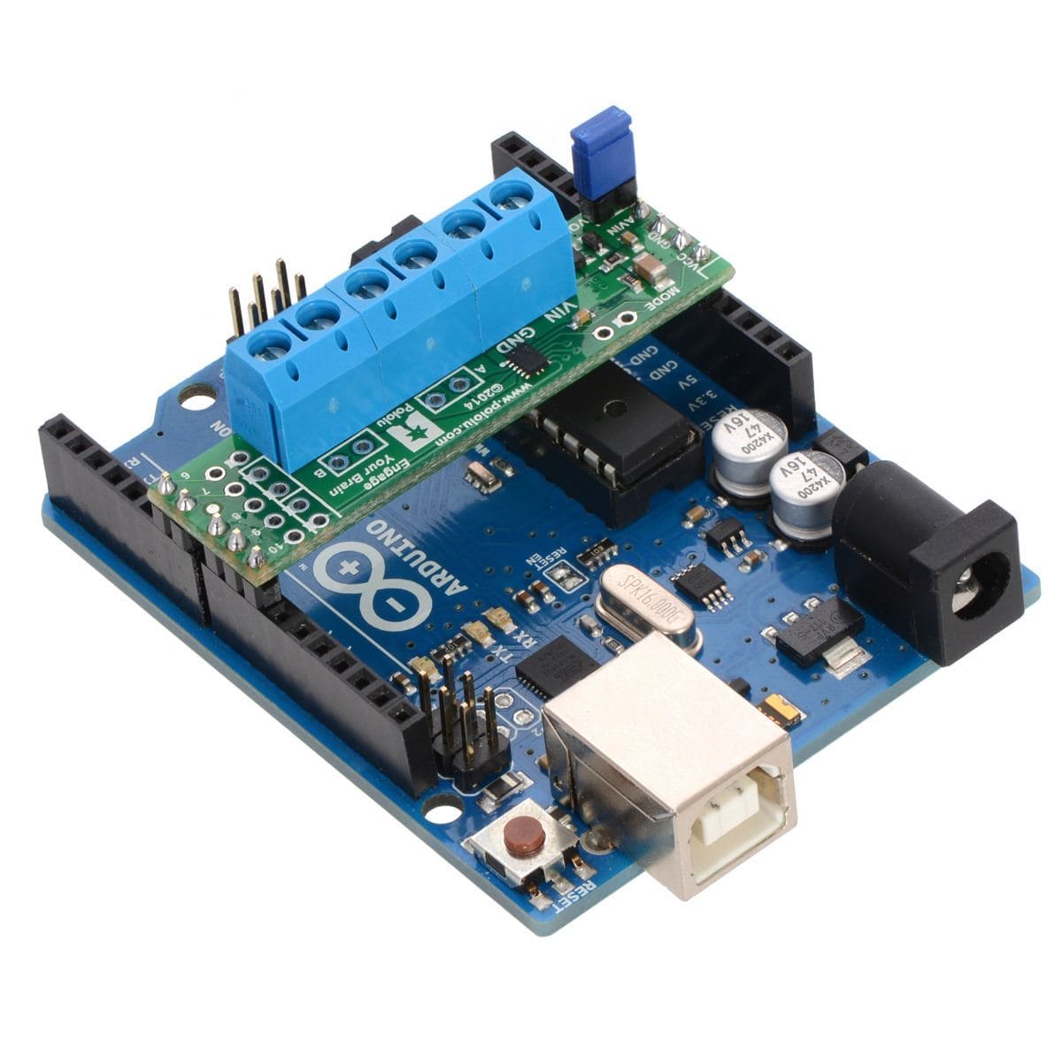 Pololu DRV8835 Dual Motor Driver Shield for Arduino - The Pi Hut