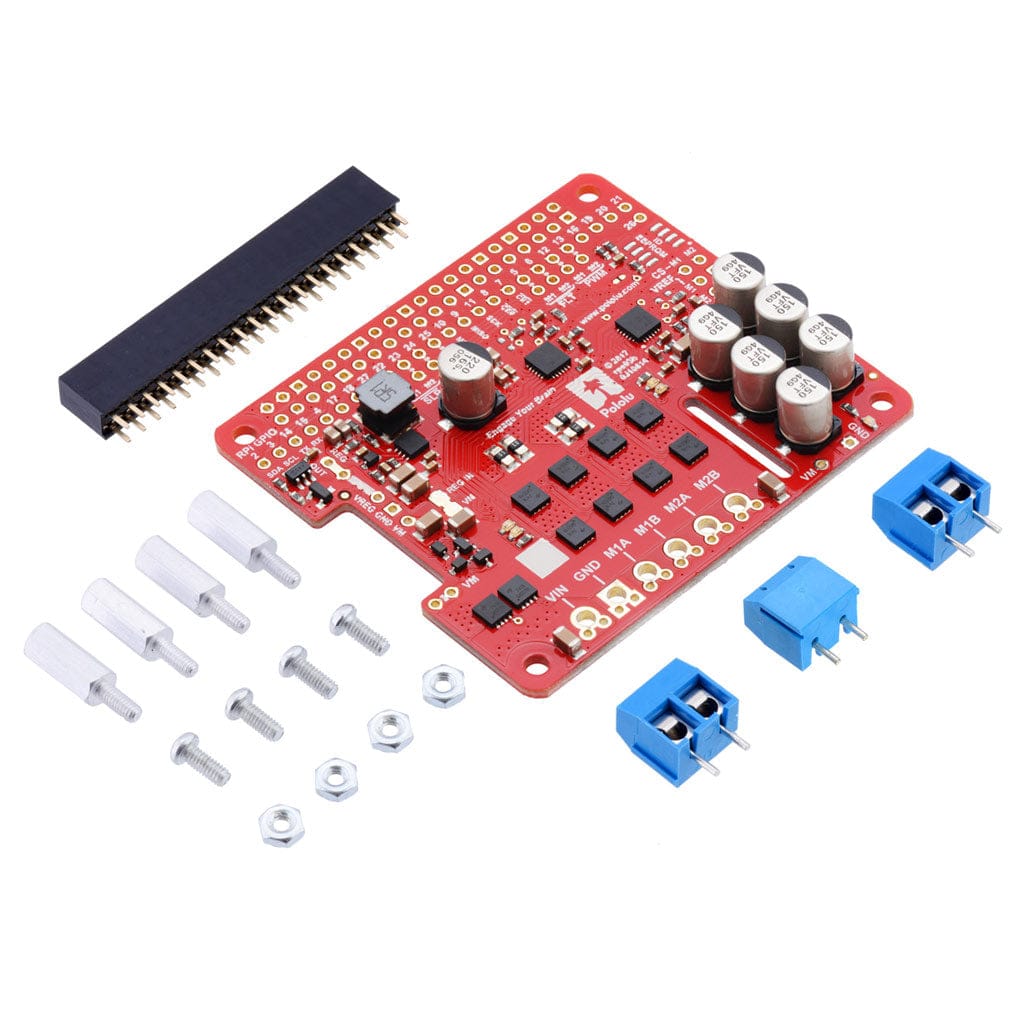 Pololu Dual G2 High-Power Motor Driver for Raspberry Pi - The Pi Hut