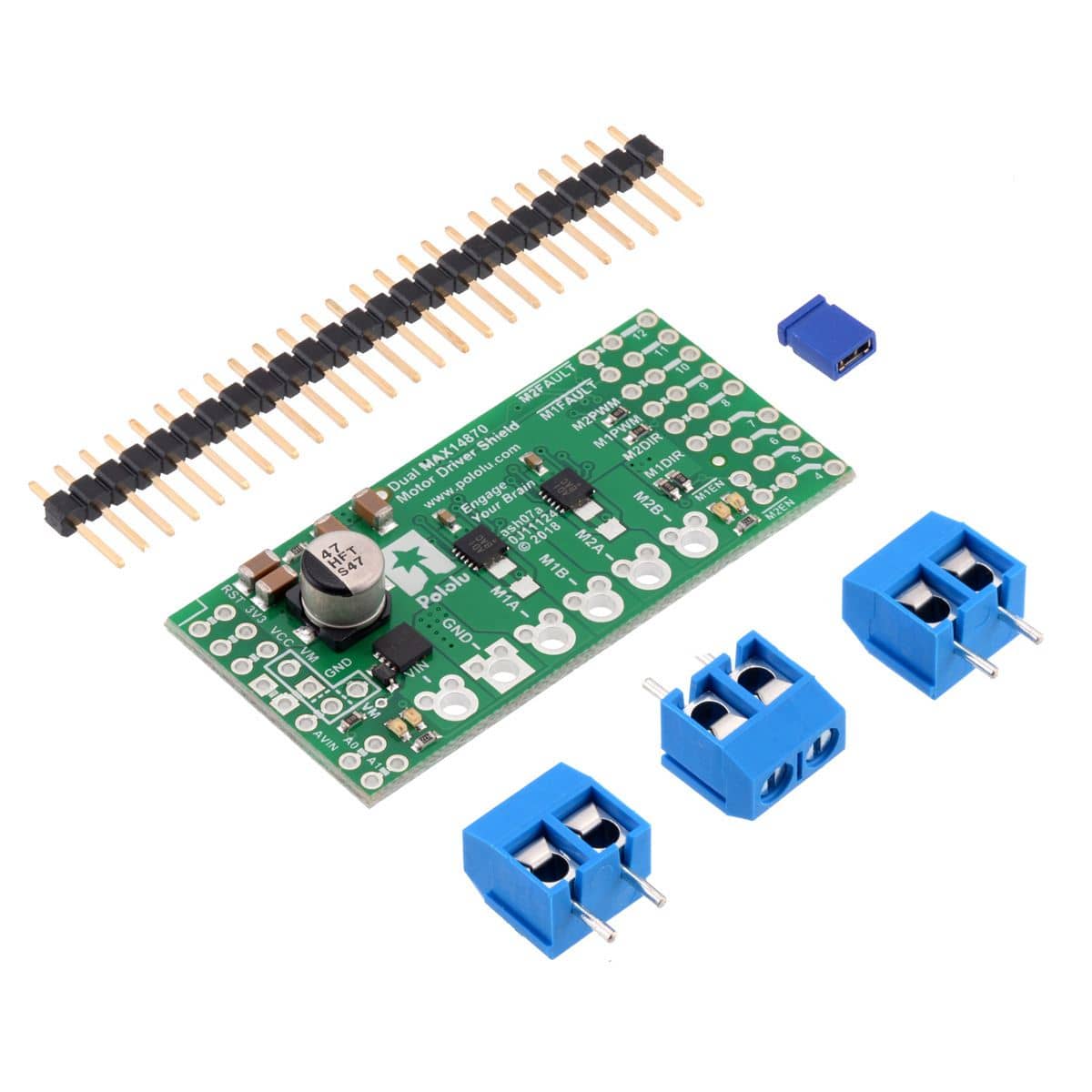 Pololu Dual MAX14870 Motor Driver Shield for Arduino - The Pi Hut