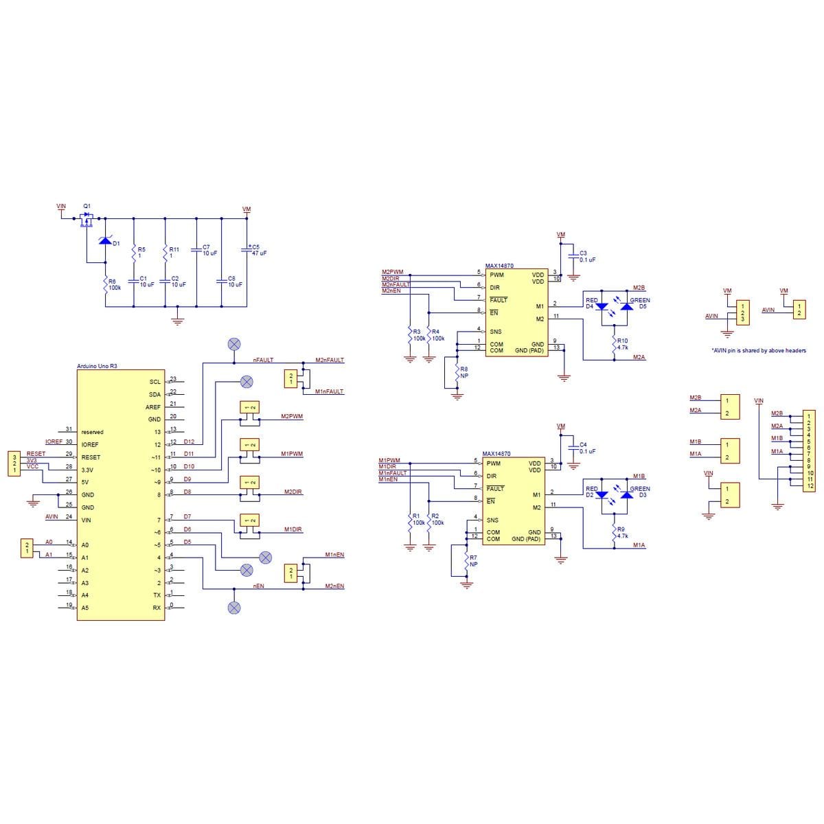 Pololu Dual MAX14870 Motor Driver Shield for Arduino - The Pi Hut