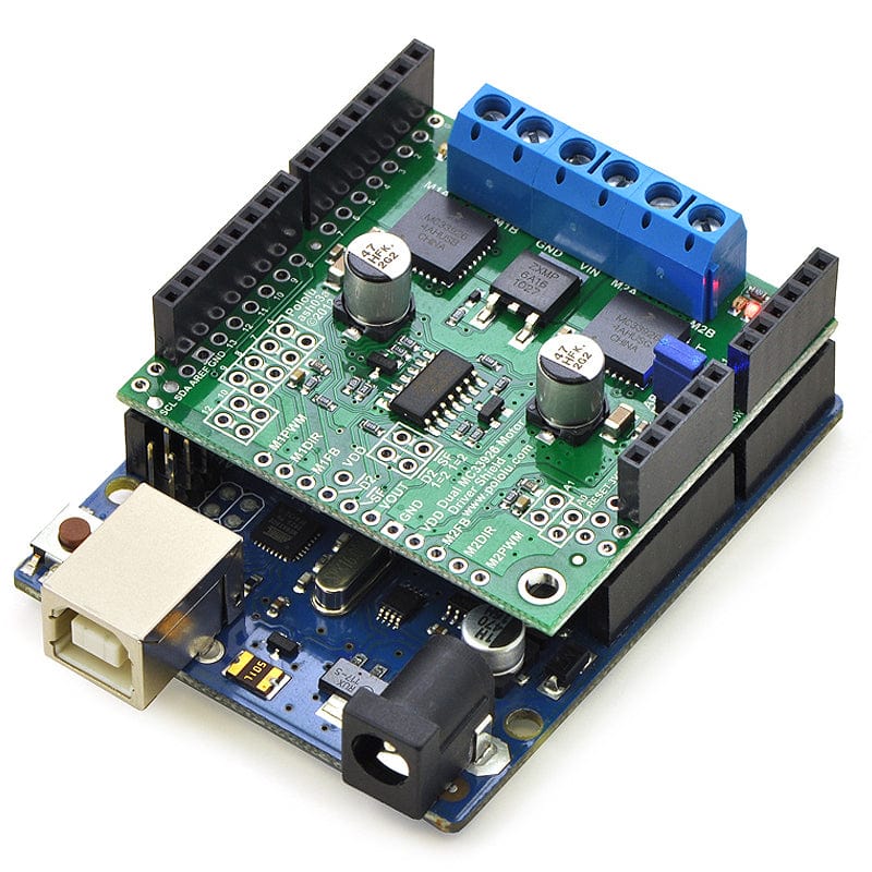 Pololu Dual MC33926 Motor Driver Shield for Arduino - The Pi Hut