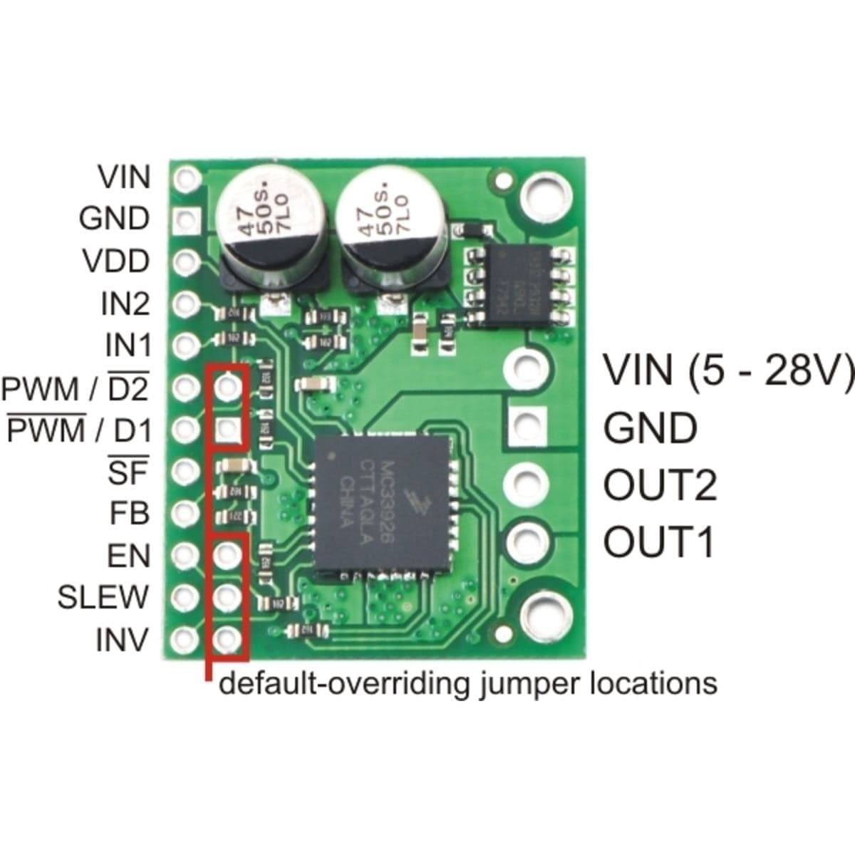 Pololu MC33926 Motor Driver Carrier - The Pi Hut