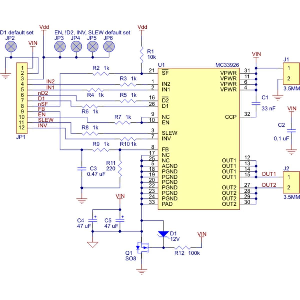 Pololu MC33926 Motor Driver Carrier - The Pi Hut