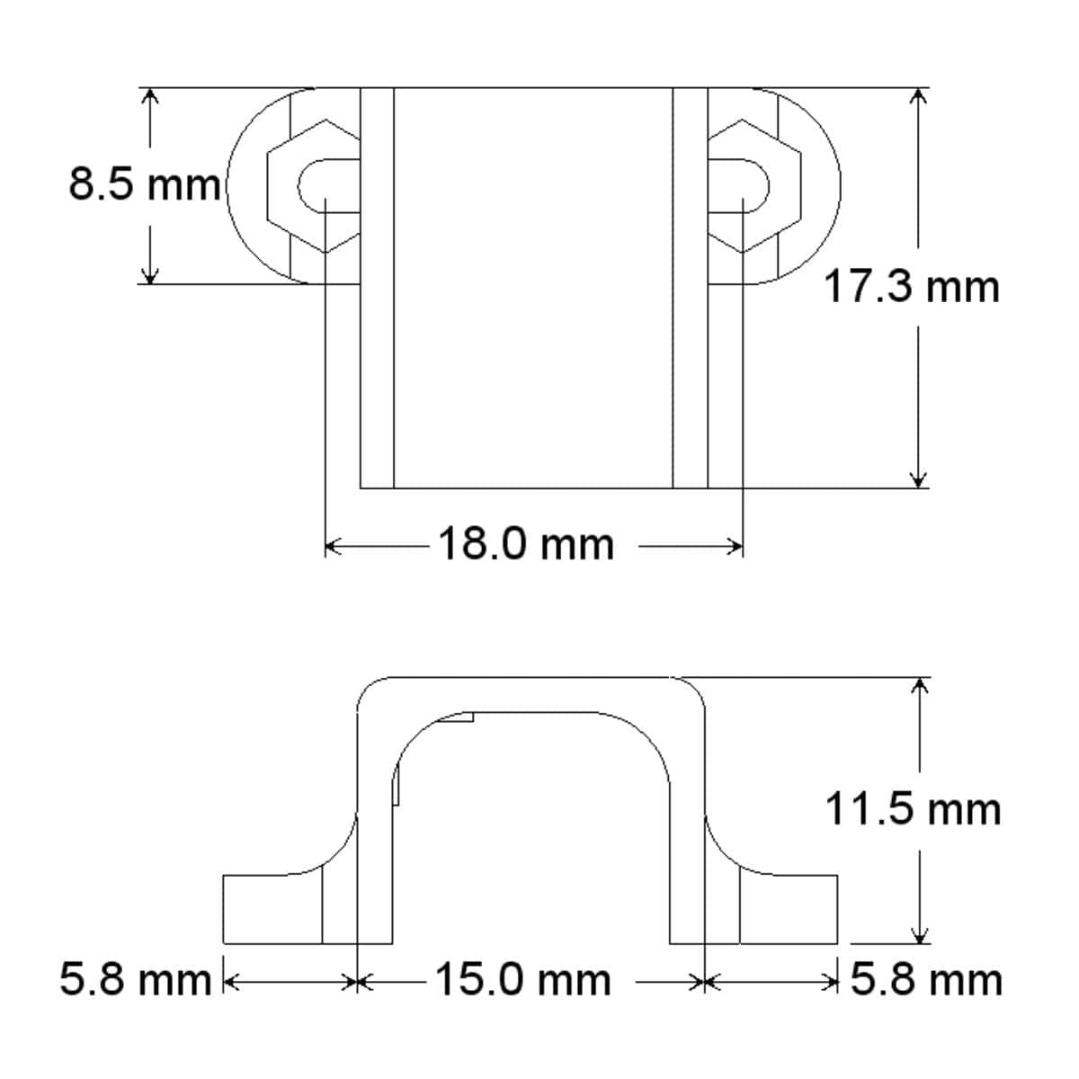 Pololu Micro Metal Gearmotor Bracket Extended Pair - The Pi Hut