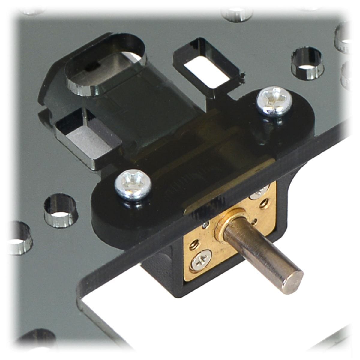 Pololu Micro Metal Gearmotor Bracket Pair - Black - The Pi Hut