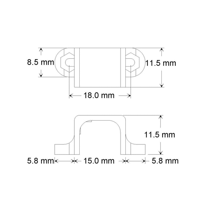 Pololu Micro Metal Gearmotor Bracket Pair - Black | The Pi Hut