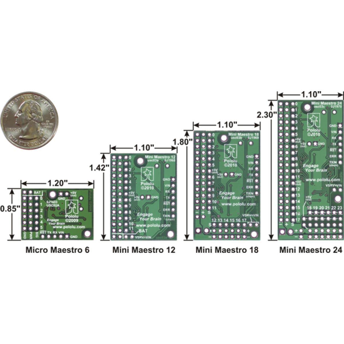 Pololu Mini Maestro 12-Channel USB Servo Controller (Assembled) - The Pi Hut