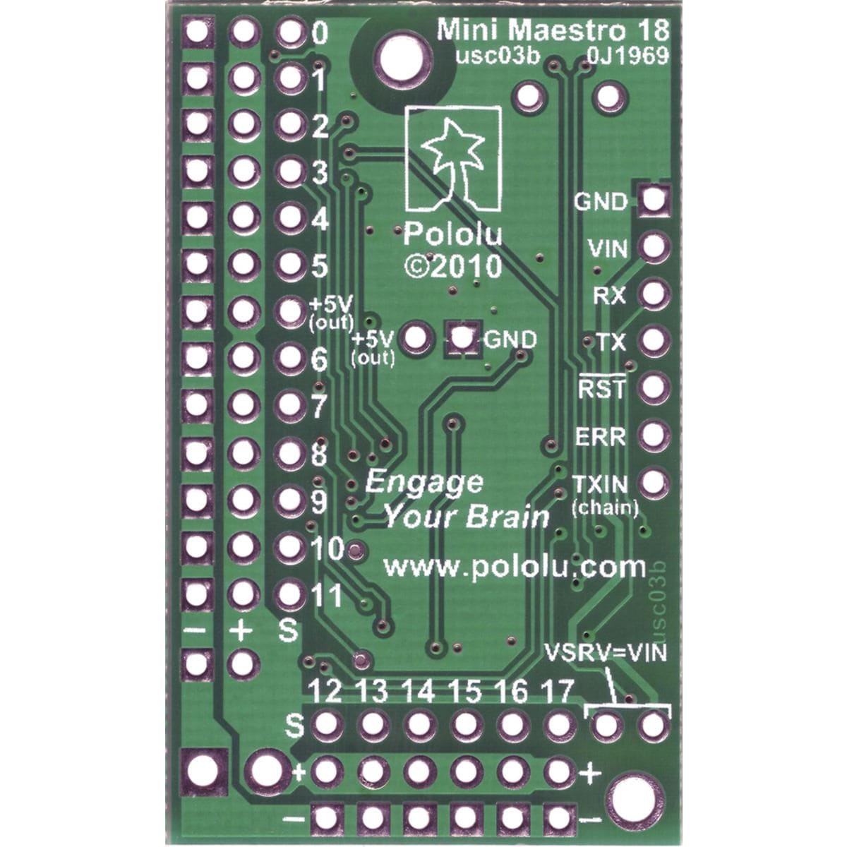 Pololu Mini Maestro 12-Channel USB Servo Controller (Assembled) - The Pi Hut