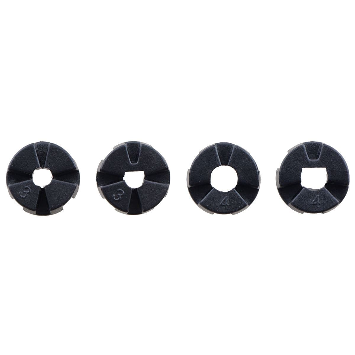 Pololu Multi-Hub Wheel w/Inserts for 3mm/4mm Shafts - 80x10mm Black (2-Pack) - The Pi Hut