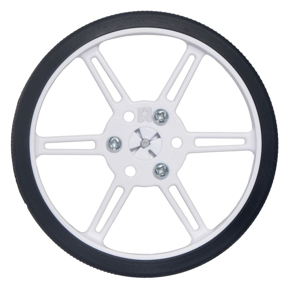 Pololu Multi-Hub Wheel w/Inserts for 3mm/4mm Shafts - 80x10mm White (2-Pack) - The Pi Hut