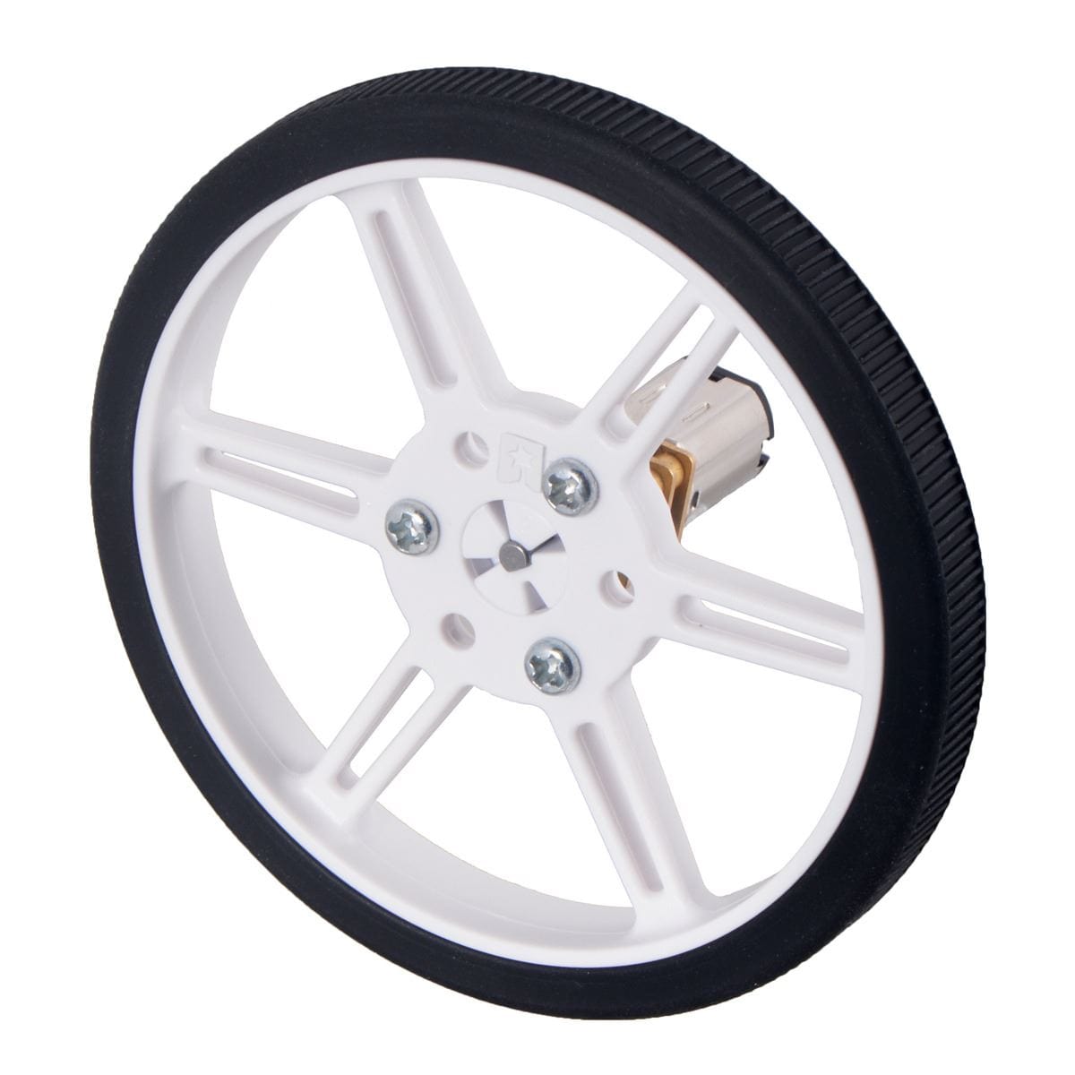 Pololu Multi-Hub Wheel w/Inserts for 3mm/4mm Shafts - 80x10mm White (2-Pack) - The Pi Hut