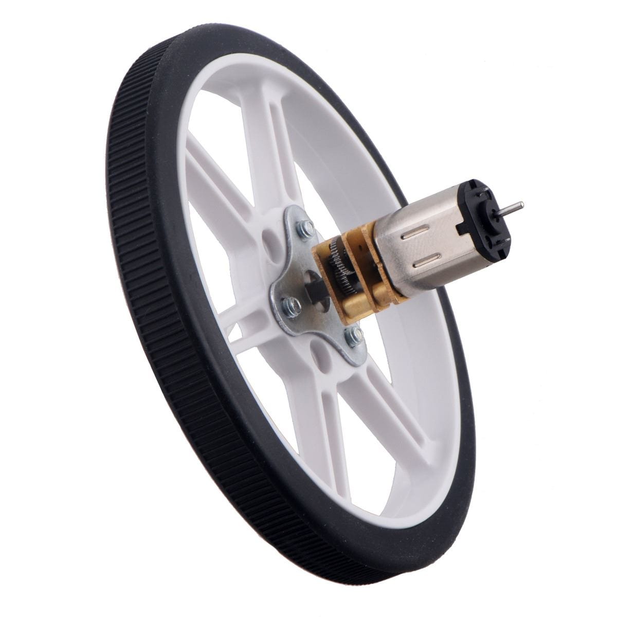 Pololu Multi-Hub Wheel w/Inserts for 3mm/4mm Shafts - 80x10mm White (2-Pack) - The Pi Hut