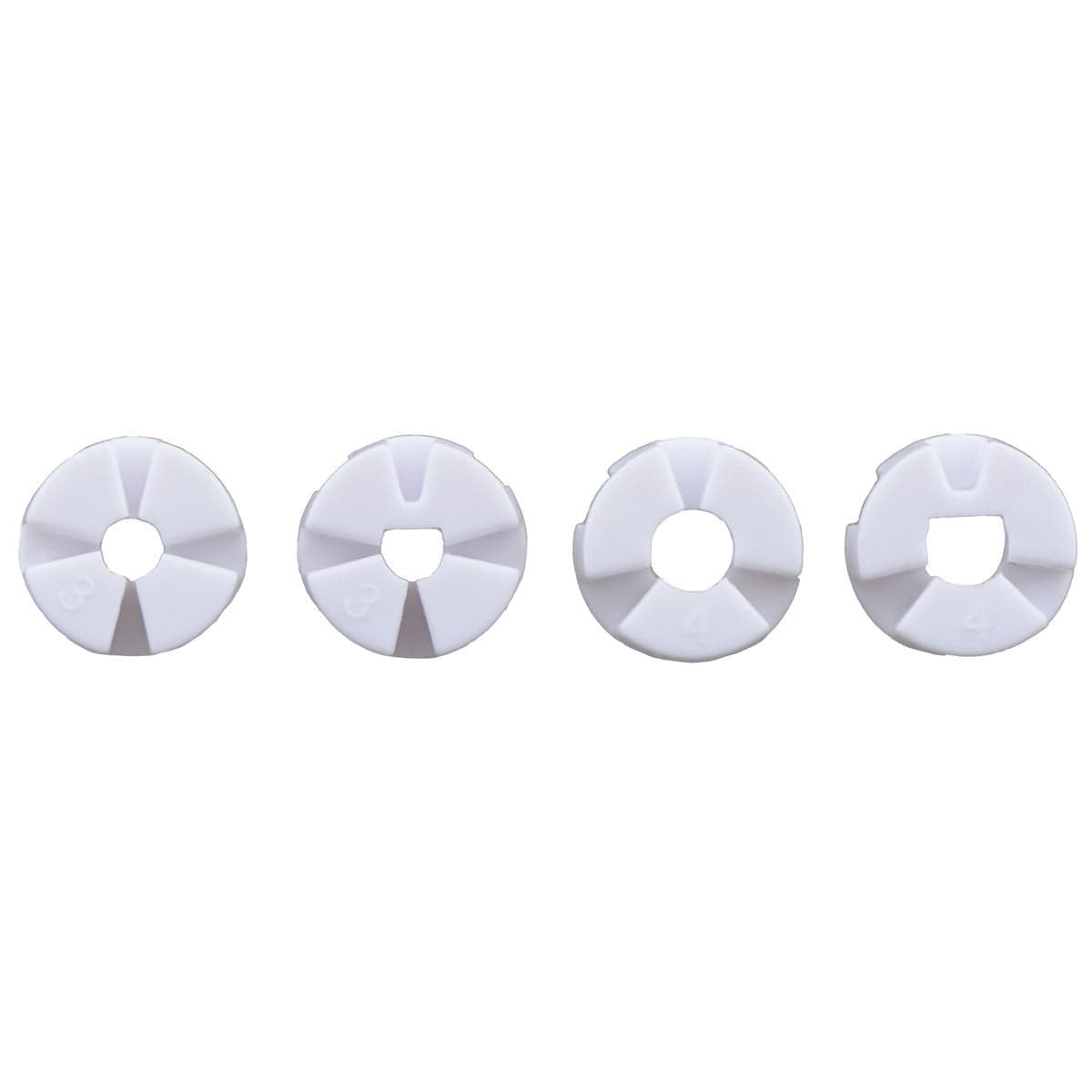 Pololu Multi-Hub Wheel w/Inserts for 3mm/4mm Shafts - 80x10mm White (2-Pack) - The Pi Hut