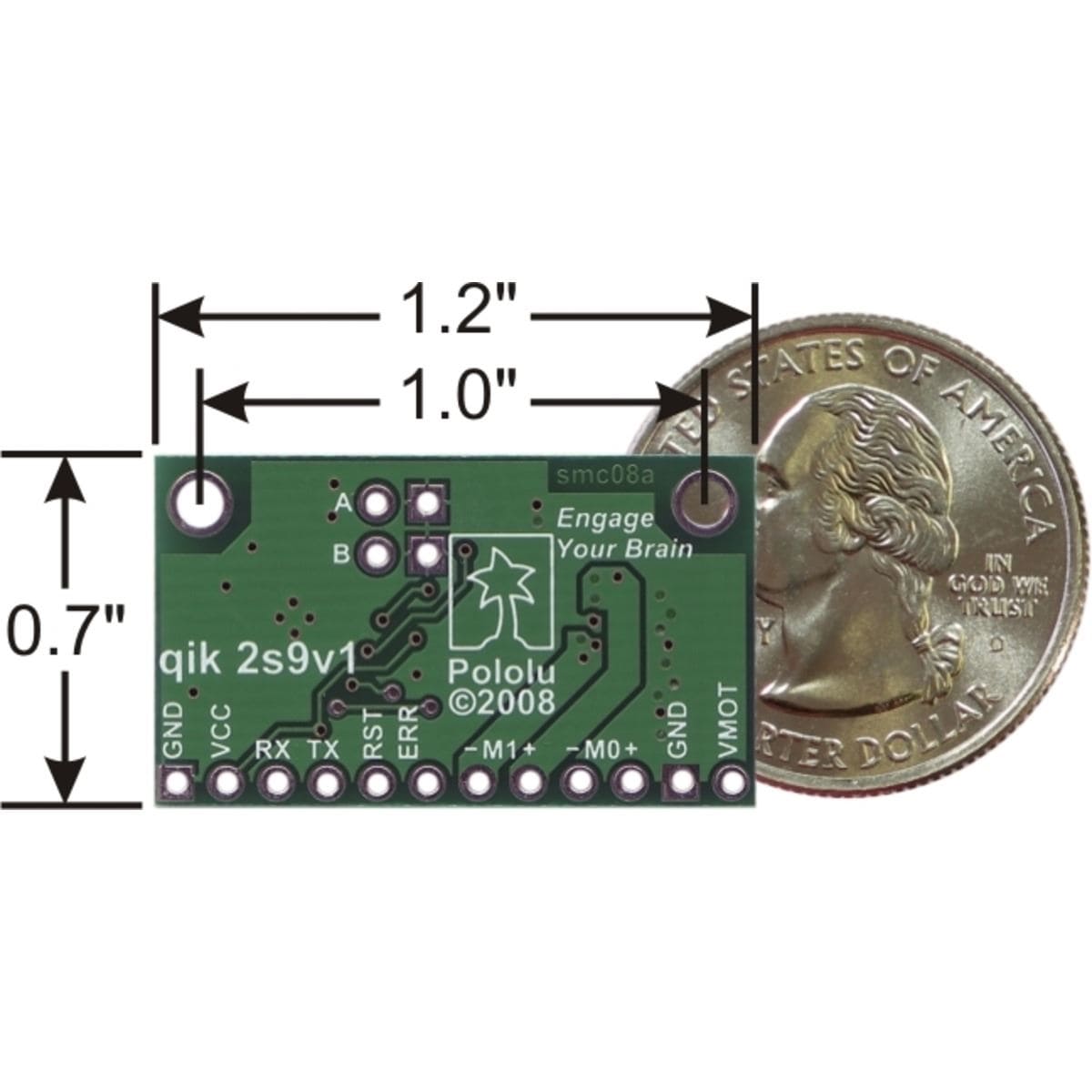 Pololu Qik 2s9v1 Dual Serial Motor Controller - The Pi Hut