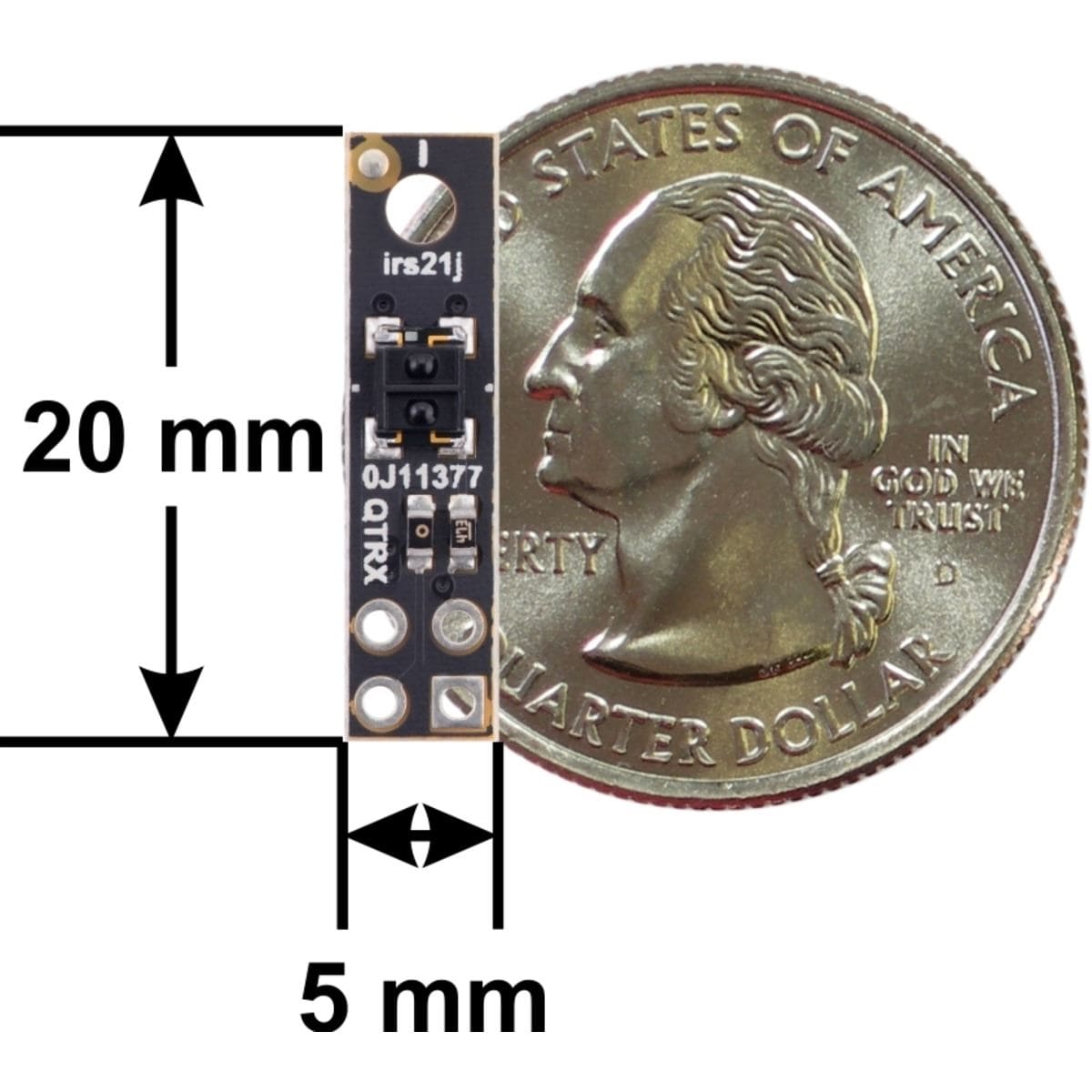 Pololu QTRX-HD-01A Reflectance Sensor: 1-Channel, 5mm, Analog - The Pi Hut