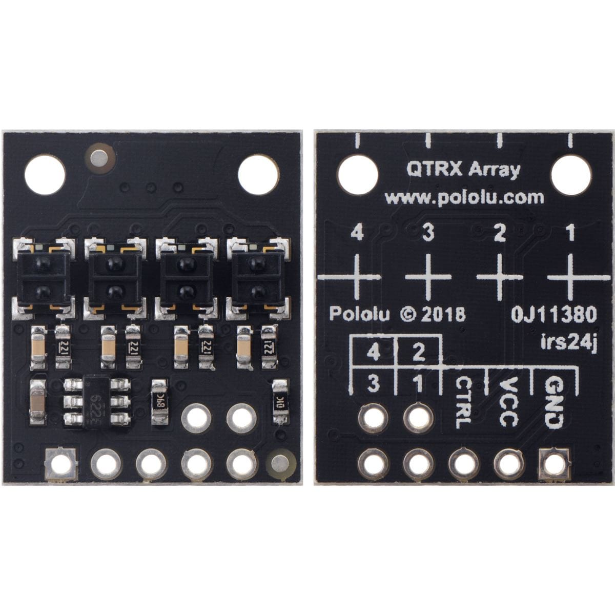 Pololu QTRX-HD-04RC Reflectance Sensor Array: 4-Channel, 4mm Pitch, RC - The Pi Hut