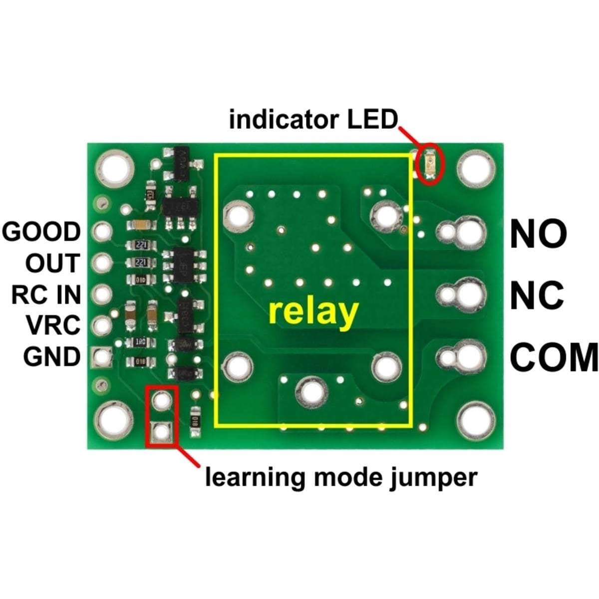 Pololu RC Switch with Relay (Assembled) - The Pi Hut