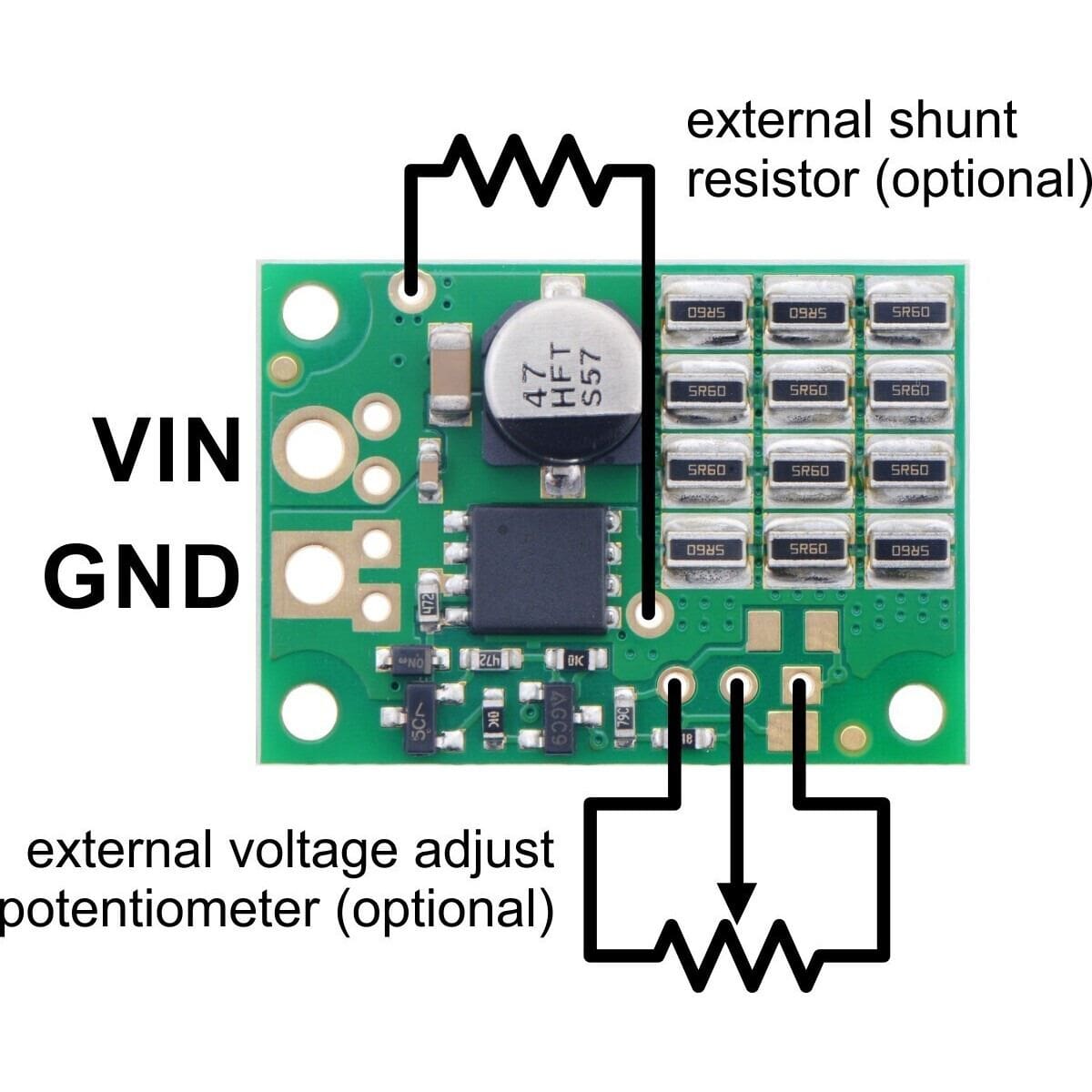 Pololu Shunt Regulator: 33V 32.8Ω 3W - The Pi Hut