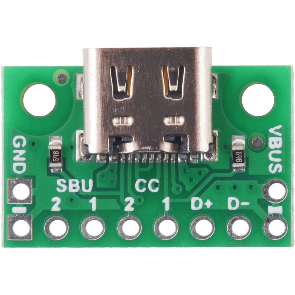 Pololu USB 2.0 Type-C Connector Breakout Board (usb07b) - The Pi Hut