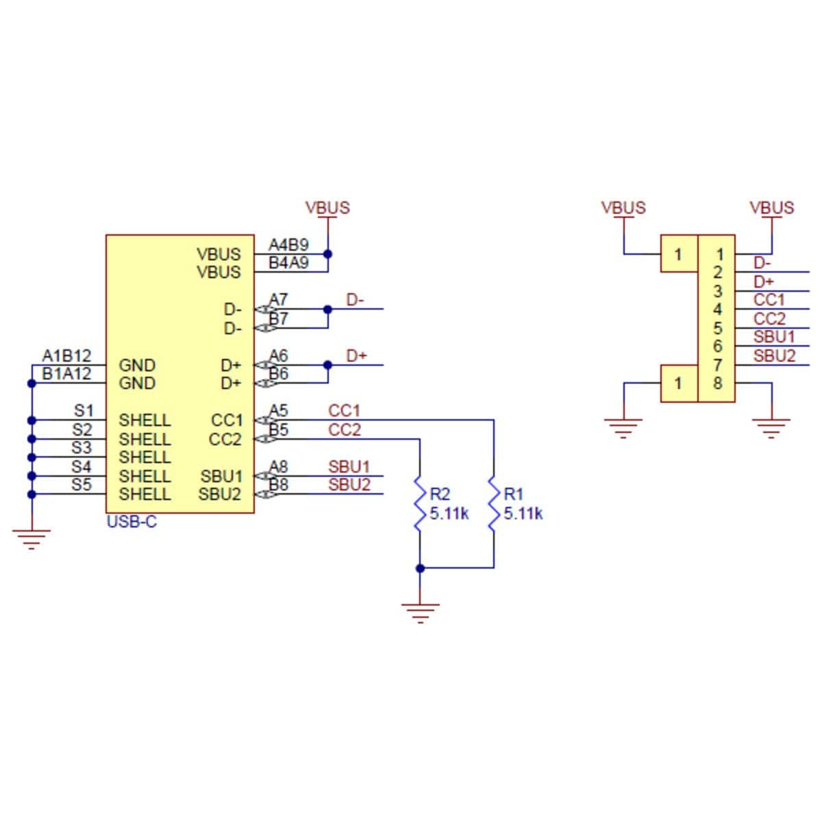 Pololu USB 2.0 Type-C Connector Breakout Board (usb07b) - The Pi Hut