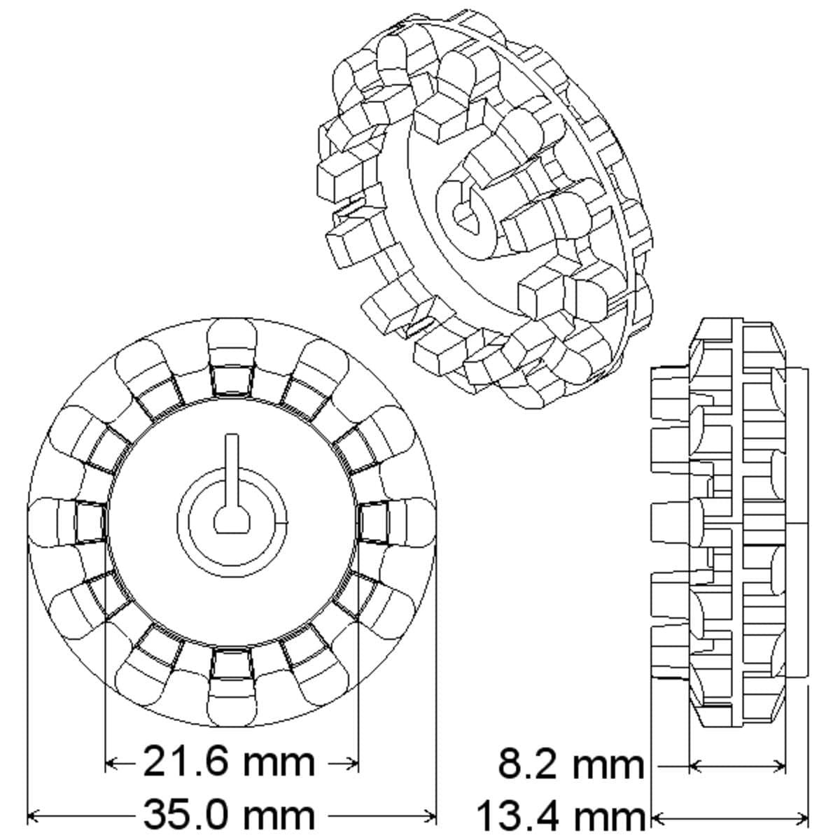 Pololu Wheel 42x19mm Pair - The Pi Hut