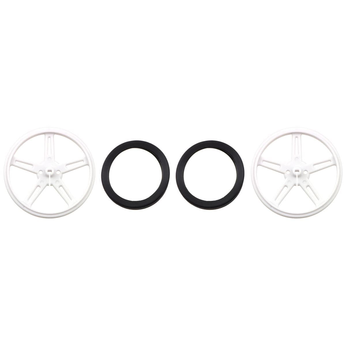 Pololu Wheel 70x8mm Pair - White - The Pi Hut