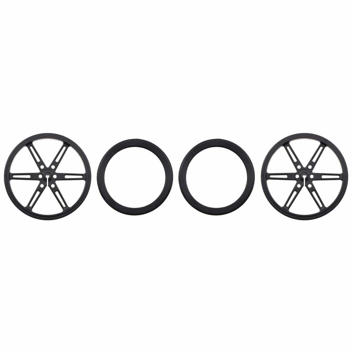 Pololu Wheel 80x10mm Pair - Black - The Pi Hut