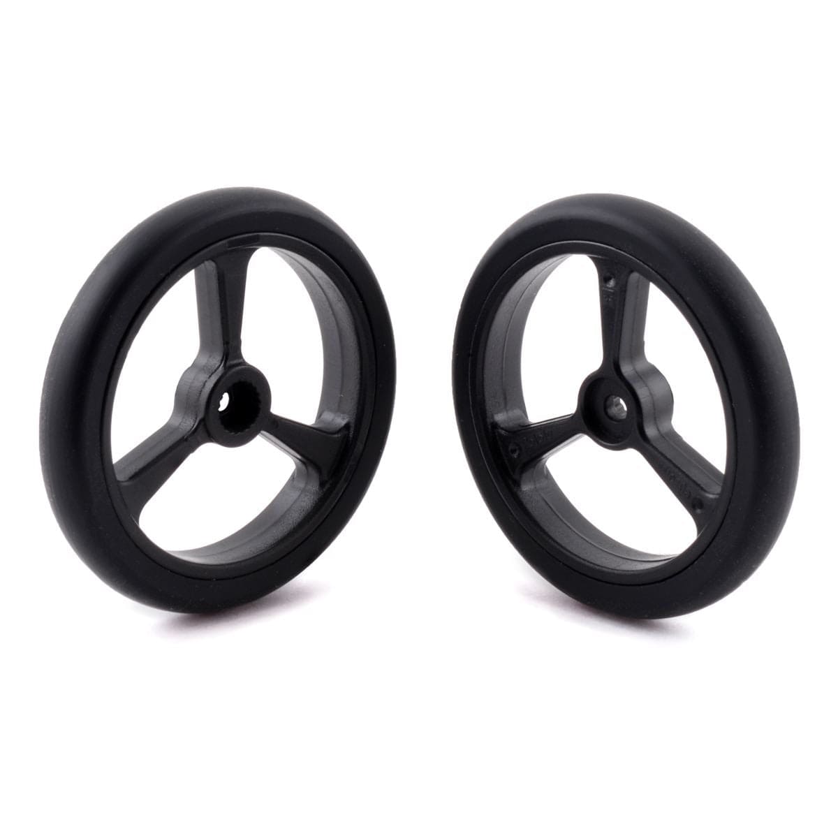 Pololu Wheel for Micro Servo Splines (21T, 4.8mm) - 40×7mm, Black, 2-Pack - The Pi Hut