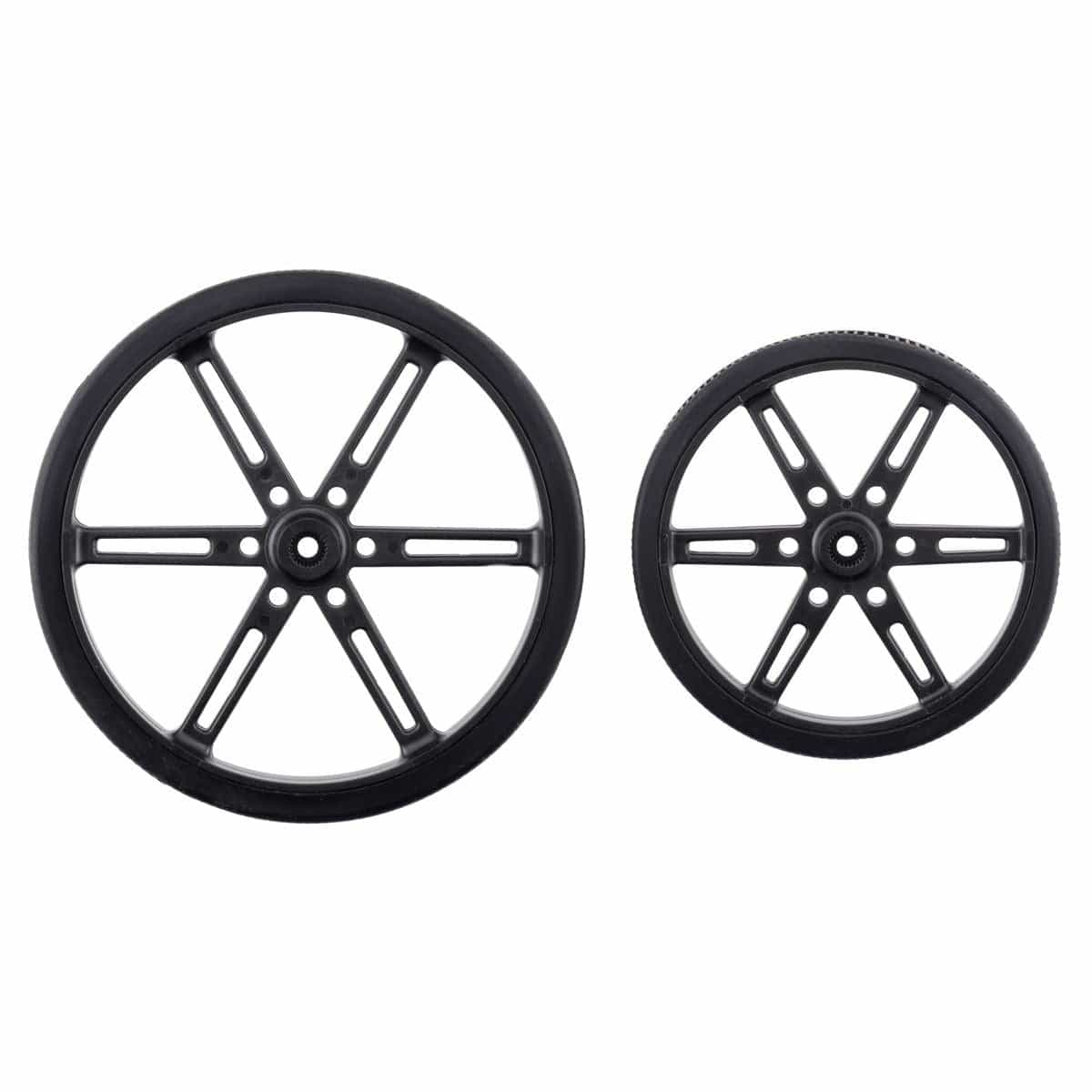 Pololu Wheel Pair for Standard Servo Splines (25T, 5.8mm) - 90×10mm, White - The Pi Hut