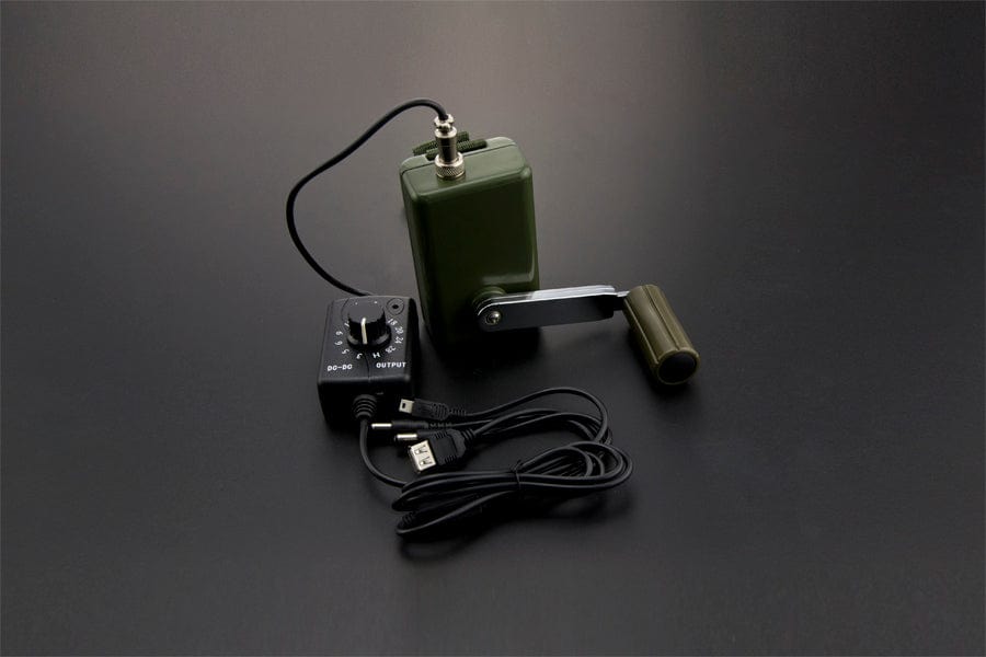 Portable Hand Crank Power Generator with Voltage Regulator - The Pi Hut