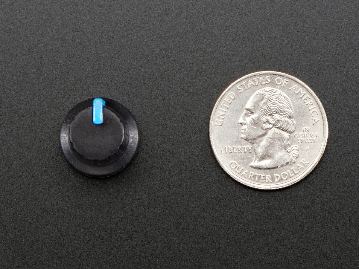 Potentiometer Knob - Soft Touch T18 - Blue - The Pi Hut