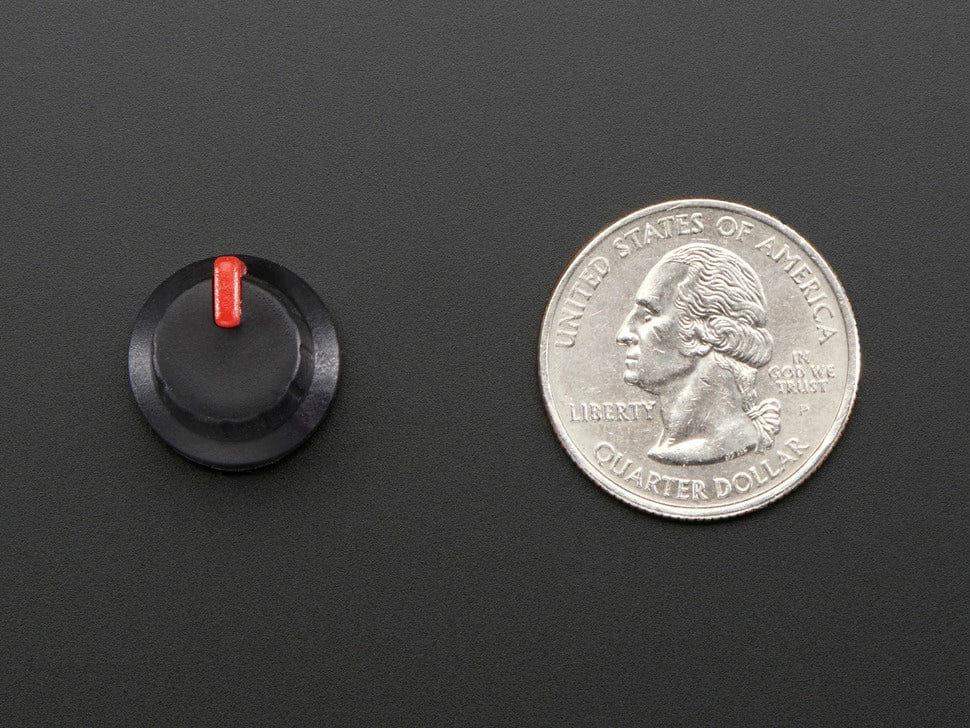 Potentiometer Knob - Soft Touch T18 - Red - The Pi Hut