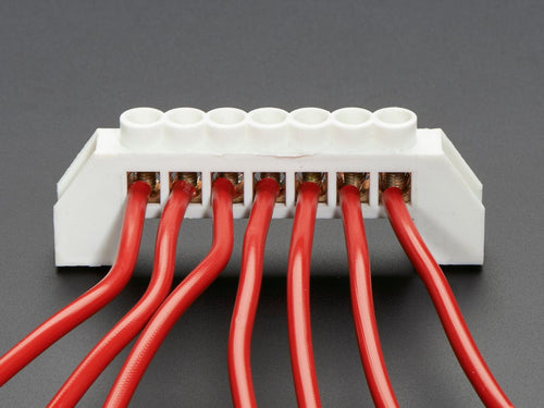 Pi Bus Cable Power Distribution Bus - 7 x 6mm diameter solid brass - The Pi Hut